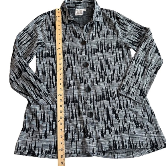 PARSLEY & SAGE Womens S Over Shirt Light Jacket Pockets Abstract Print Artsy - Picture 10 of 14